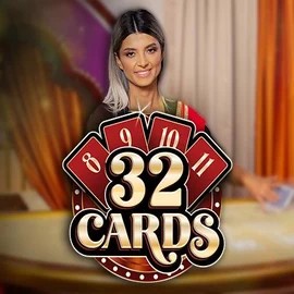 32 Cards slot visual from Ezugi available on luckygemscasino.com
