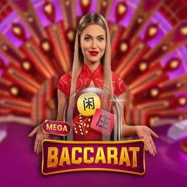 Mega Baccarat slot icon by Pragmatic Play, available at Luckygem Casino